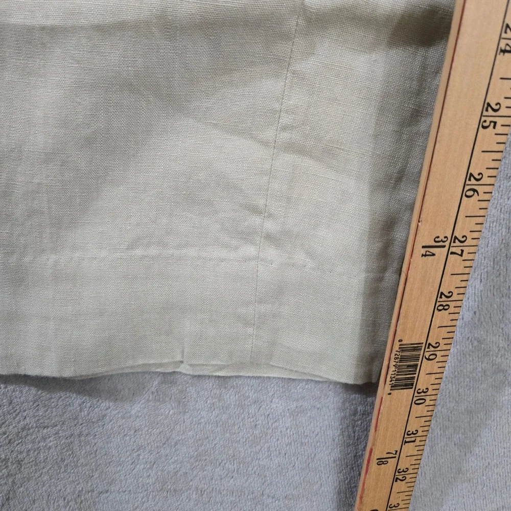 Calvin Klein Linen Trousers Men 34R‎ Casual Beach Wedding Coastal Neutral Preppy